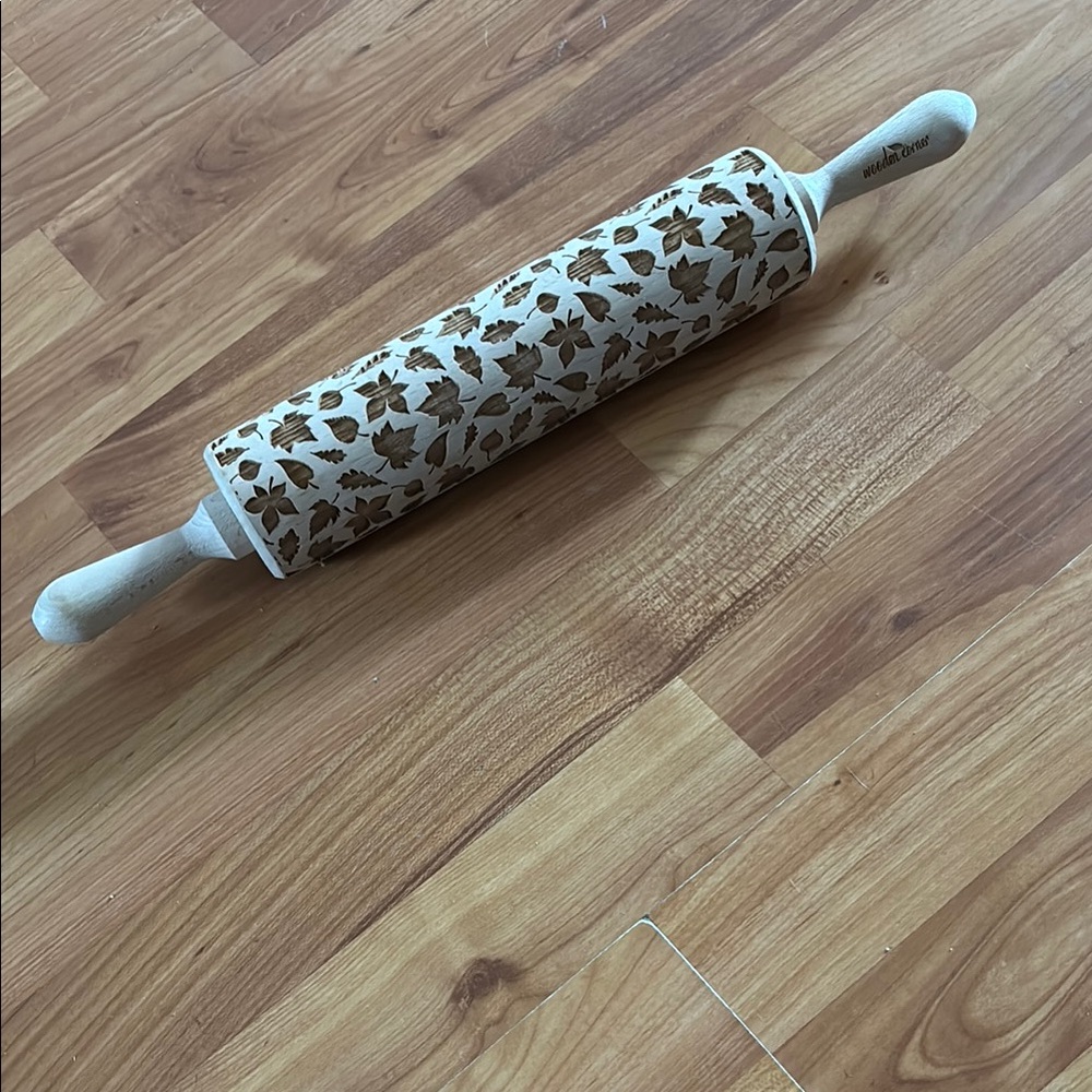 Leaf Pattern Rolling Pin